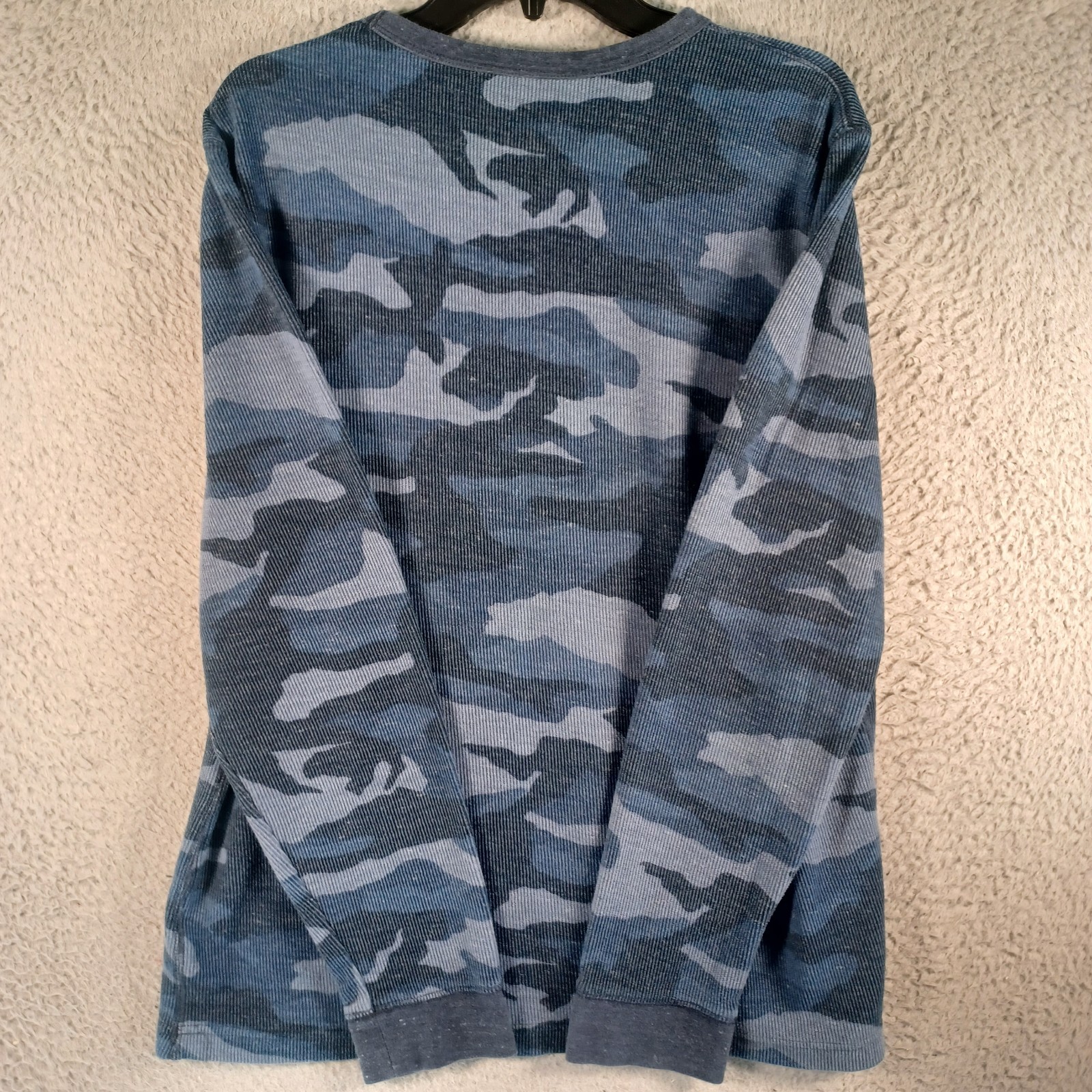 Sonoma Mens Blue Camo Long-Sleeve Shirt Size XL Comfortable Classic Outdoor Soft gallery
