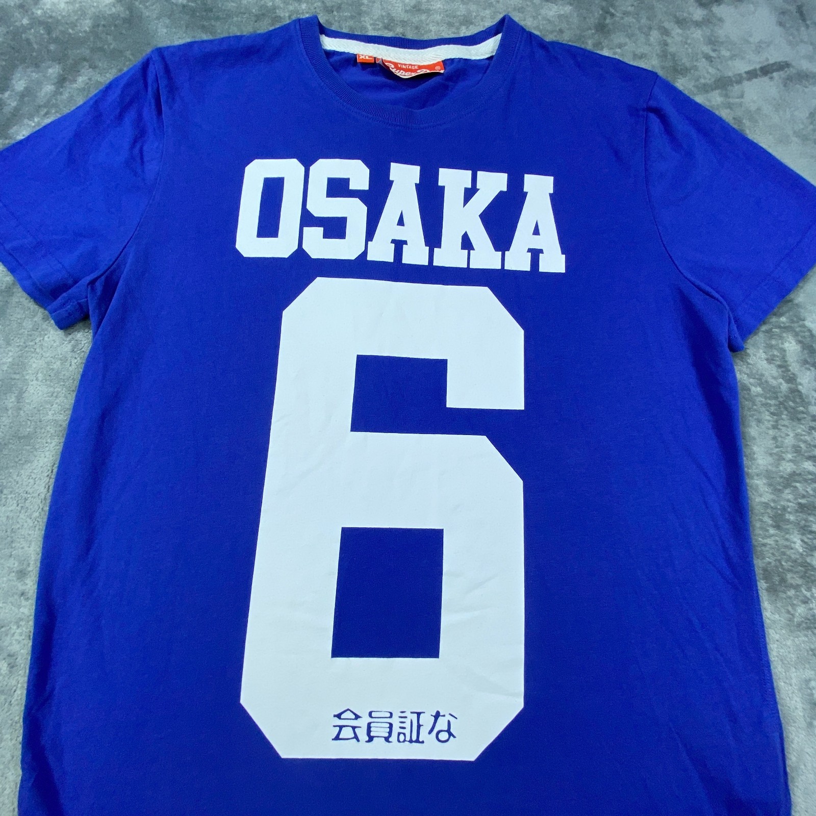 SuperDry Osaka Graphic Crewneck T Shirt Blue Men XL #6 Short Sleeve Japanese Y2K gallery