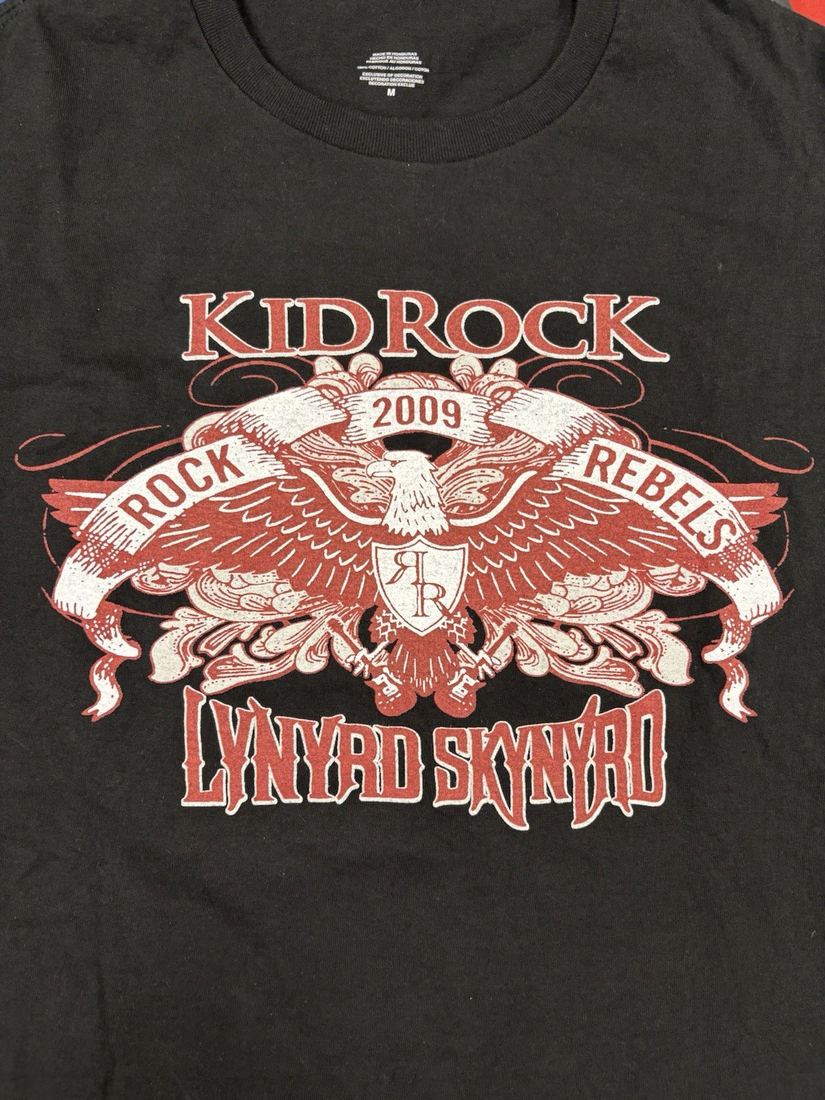 Kid Rock Lynyrd Skynyrd Rock Rebels 2009 Tour Tee Band T-Shirt Men's M gallery
