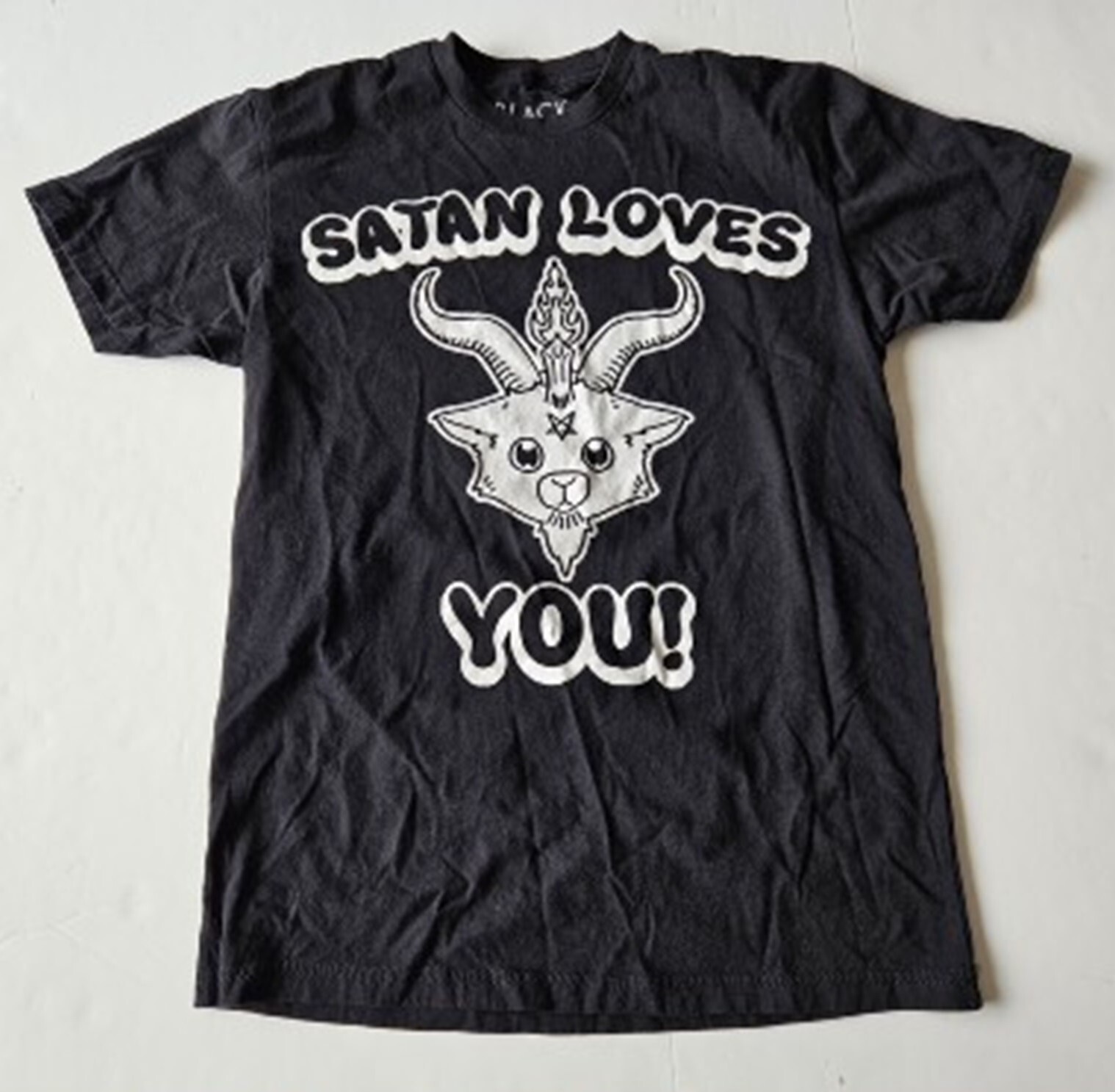 Black Craft Cult Satan Loves You T-Shirt, Black Size Small gallery