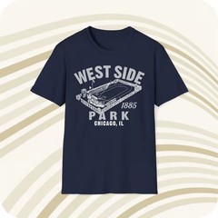 Throwbackmax West Side Park 1885 Classic Cut Baseball T-Shirt – Chicago Cubs