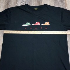 Art Praha Handmade Converse Sneaker Shoe Tee Shirt 90s Fun Explosive Black