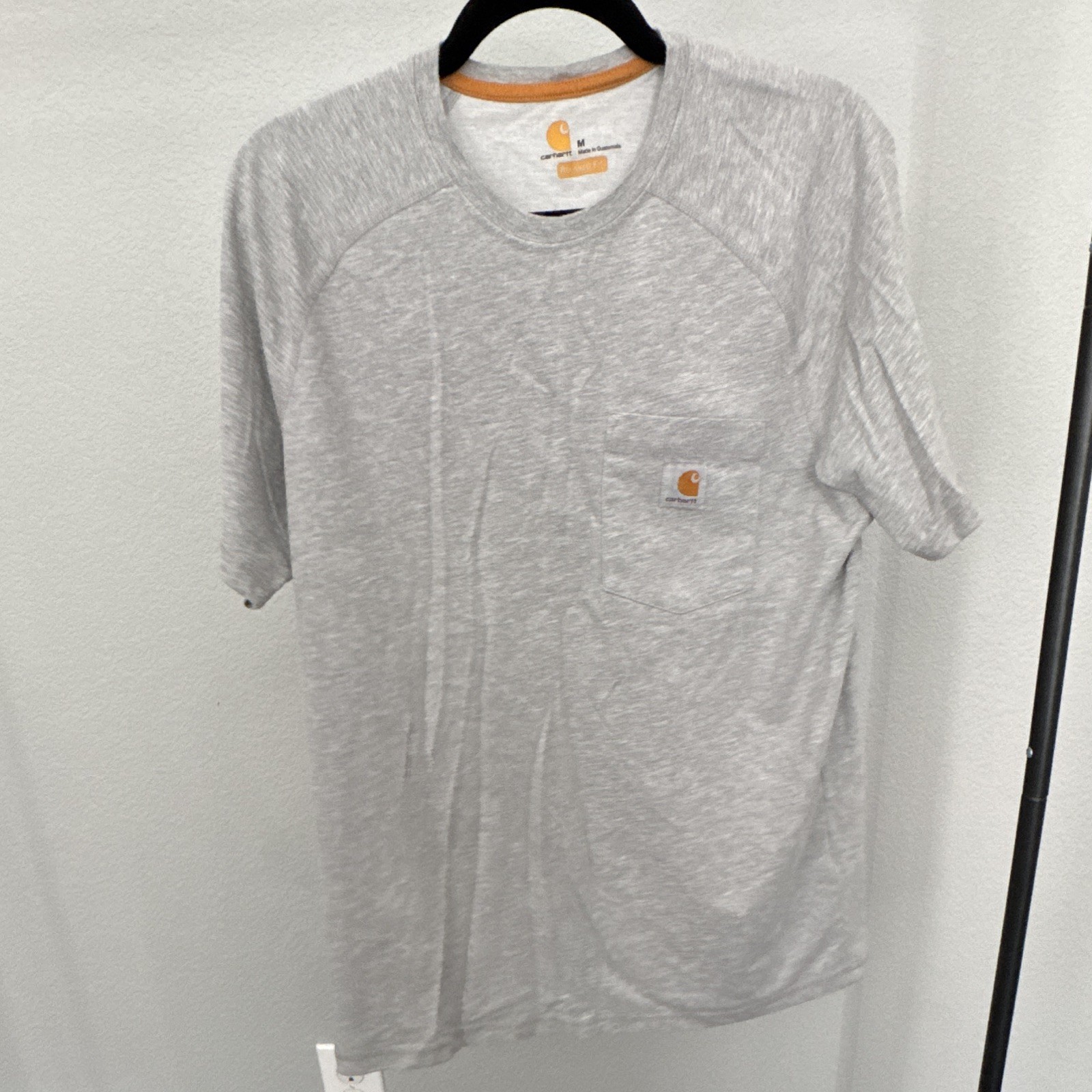 Carhartt Men's Gray Pocket Logo Crew Neck Short Sleeve Jersey Tee Shirt M gallery