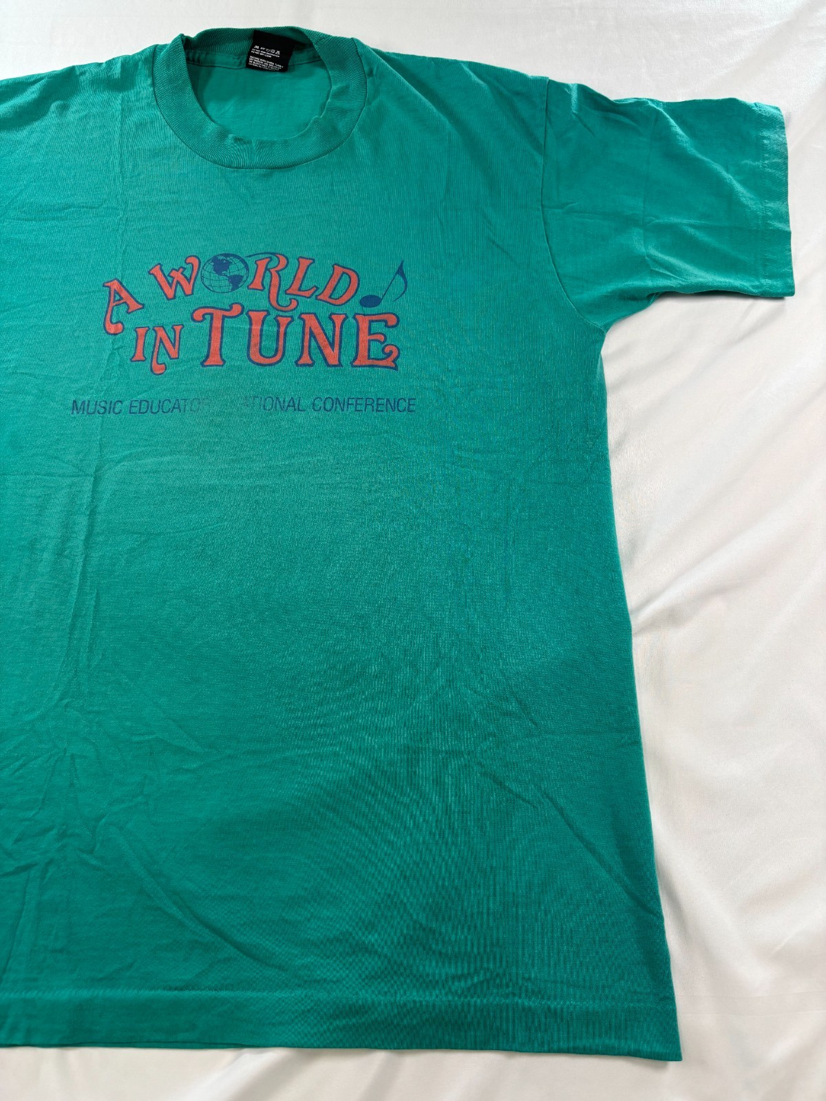 Vintage Single Stitch T Shirt Mens Sz Large Music Educators Conference Teal gallery