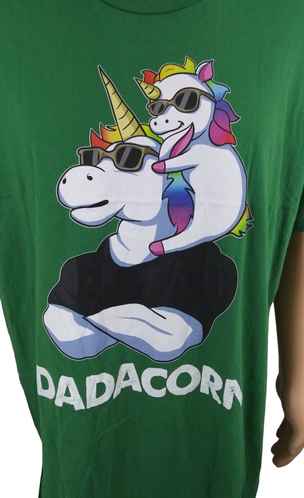 Port And Company Dadacorn Muscle Unicorn Green Cotton T Shirt Size 3XL gallery