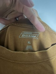 Genuine Dickies Camel Brown Short Sleeve Cotton Pocket T-Shirt Men Size X Large