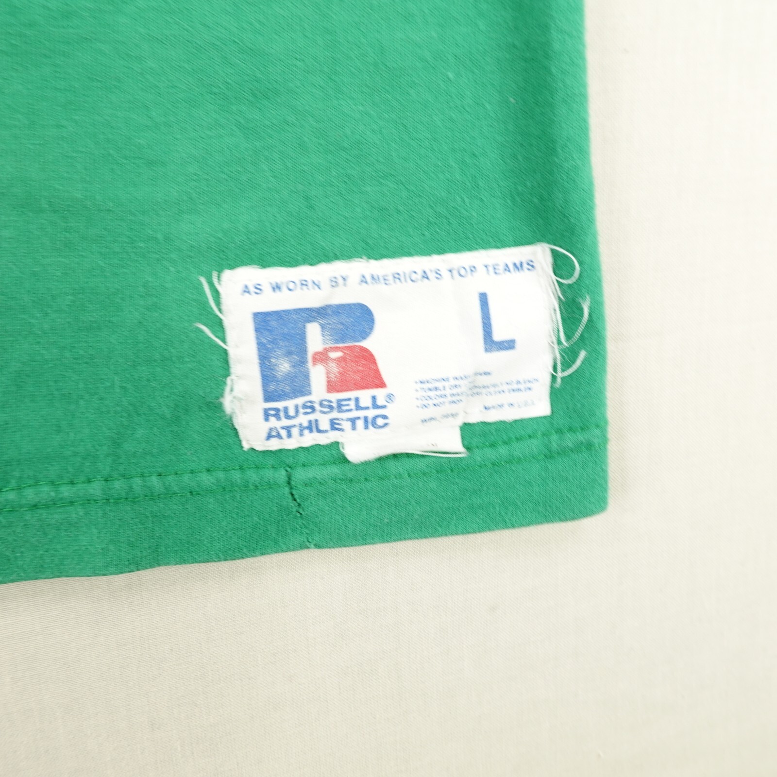 Vintage Russell Athletic Shirt Mens Large Green Fortune 500 Baseball 90s USA gallery