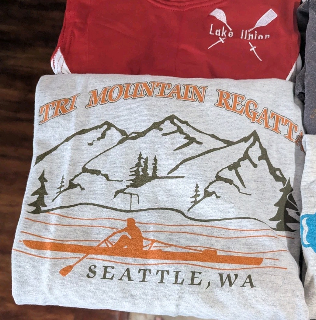 Vtg Seattle's Lake Union Crew Rowing Regatta 9pc Lot Vest, Unisuit, T Shirts gallery