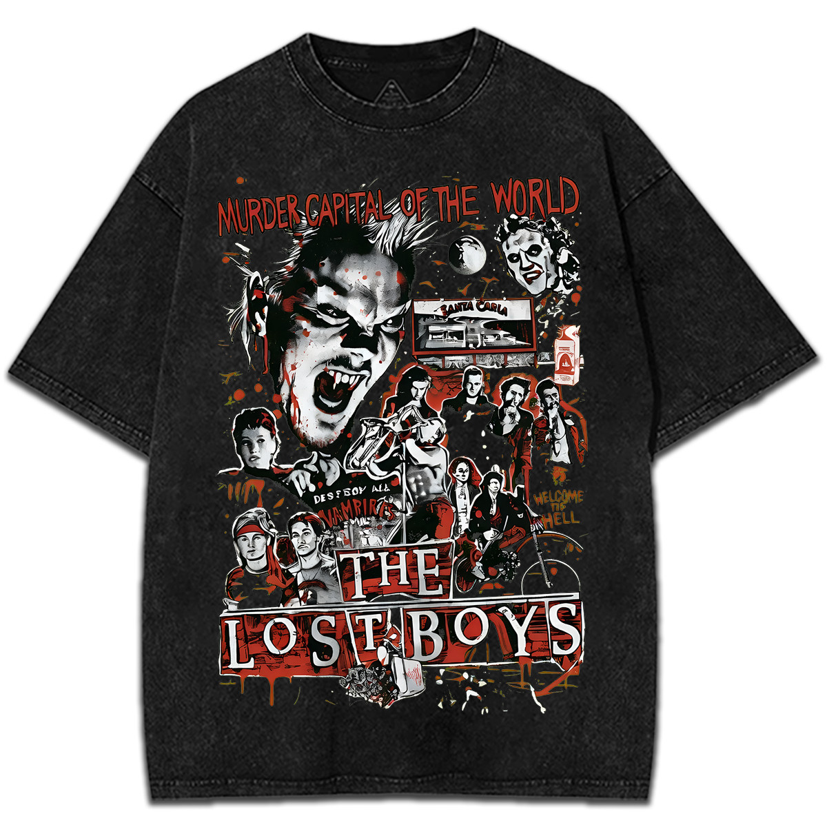 The Lost Boys 1987 Vampire Horror Movie Santa Carla Graphic Vintage T-Shirt