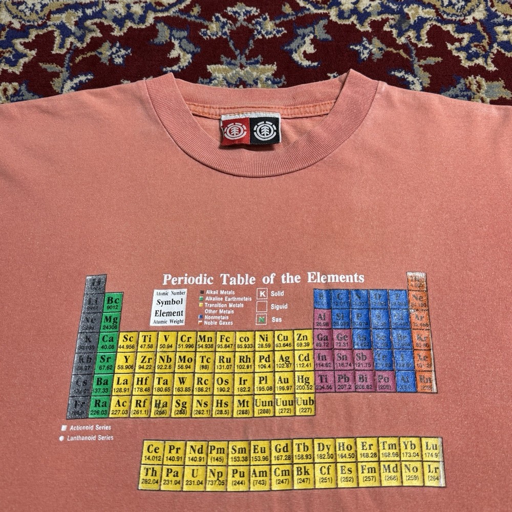 Vintage 2000s Element Skateboards Periodic Table skater tee Y2K T-shirts