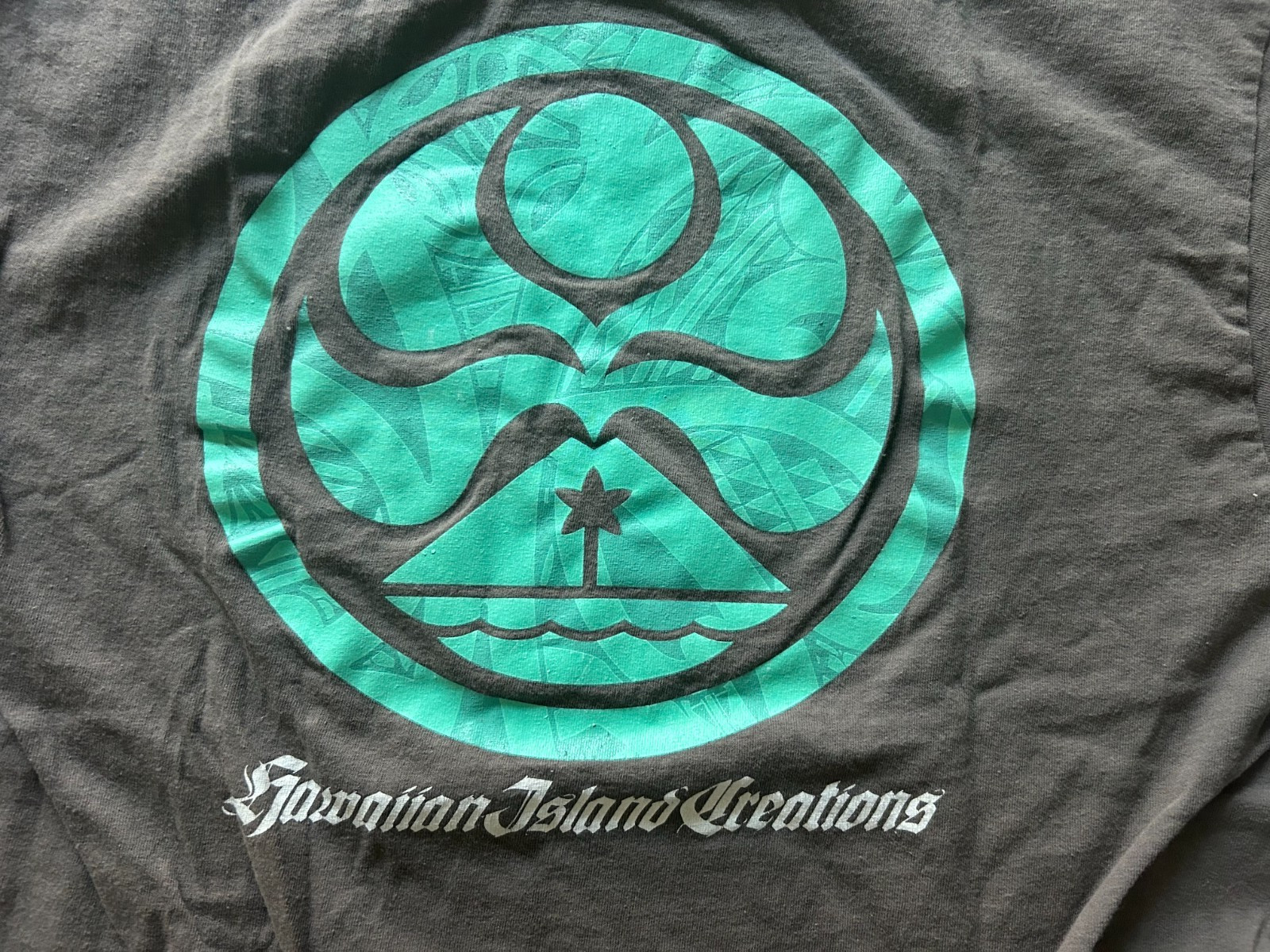 HAWAIIAN ISLAND CREATIONS SZ L GRAY SHORT SLEEVE T-SHIRT...SEE DESCRIPTION gallery