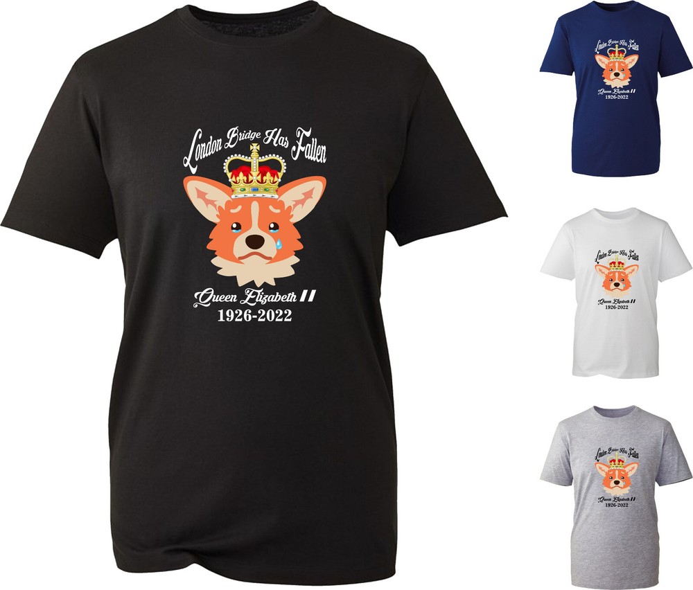 London Bridge Has Fallen Queen Elizabeth II T-Shirt Queen’s Sad Corgi Memorial