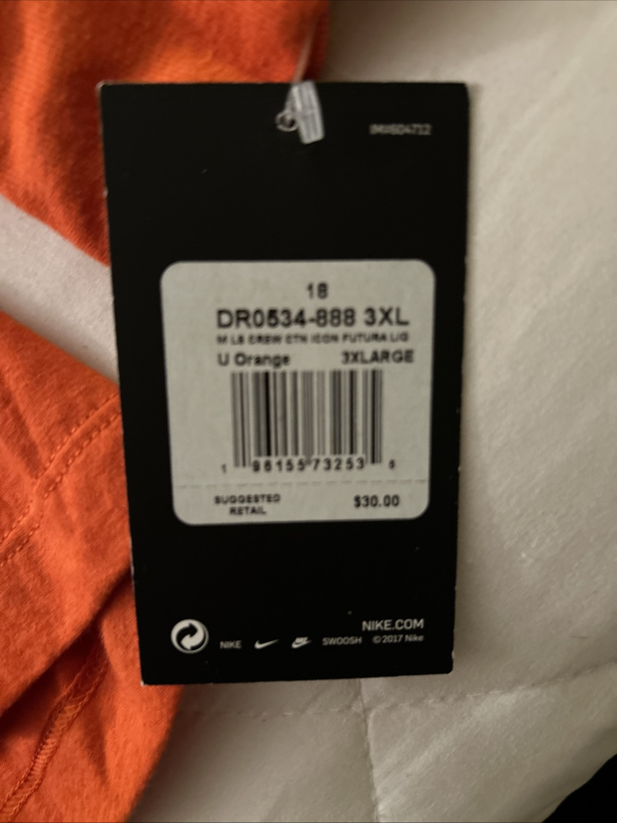 Men Nike Sportswear Icon Futura Logo Men's 3XL University Orange DR0534-888 gallery