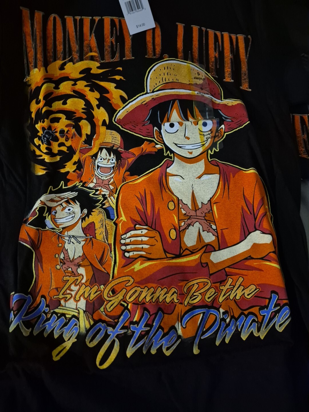 Monkey D. Luffy T-Shirt I'm Gonna Be The King of the Pirates Athletic Fit Small gallery