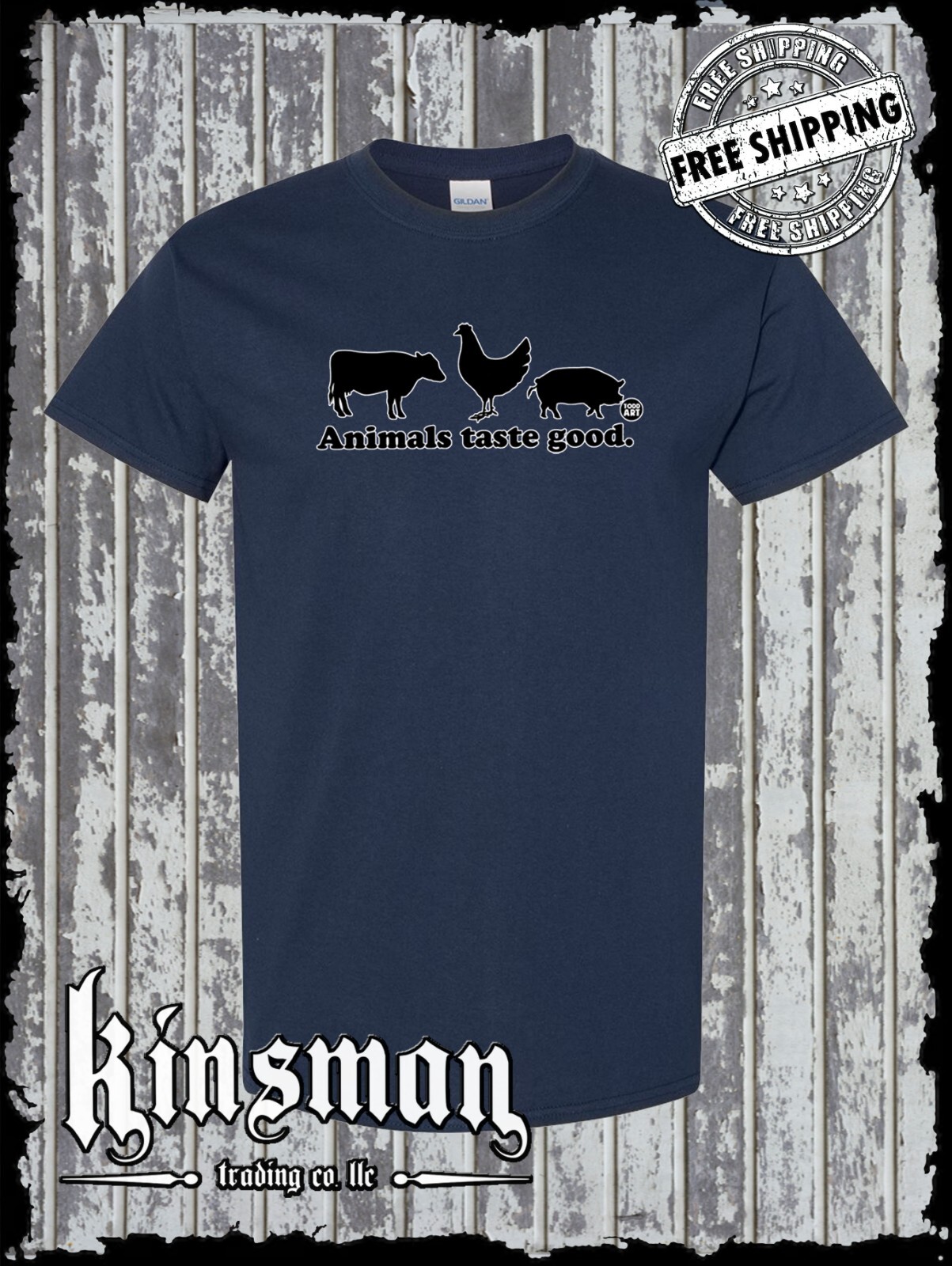 Animals Taste Good Funny T-Shirt Todd Goldman Licensed Carnivore Diet gallery