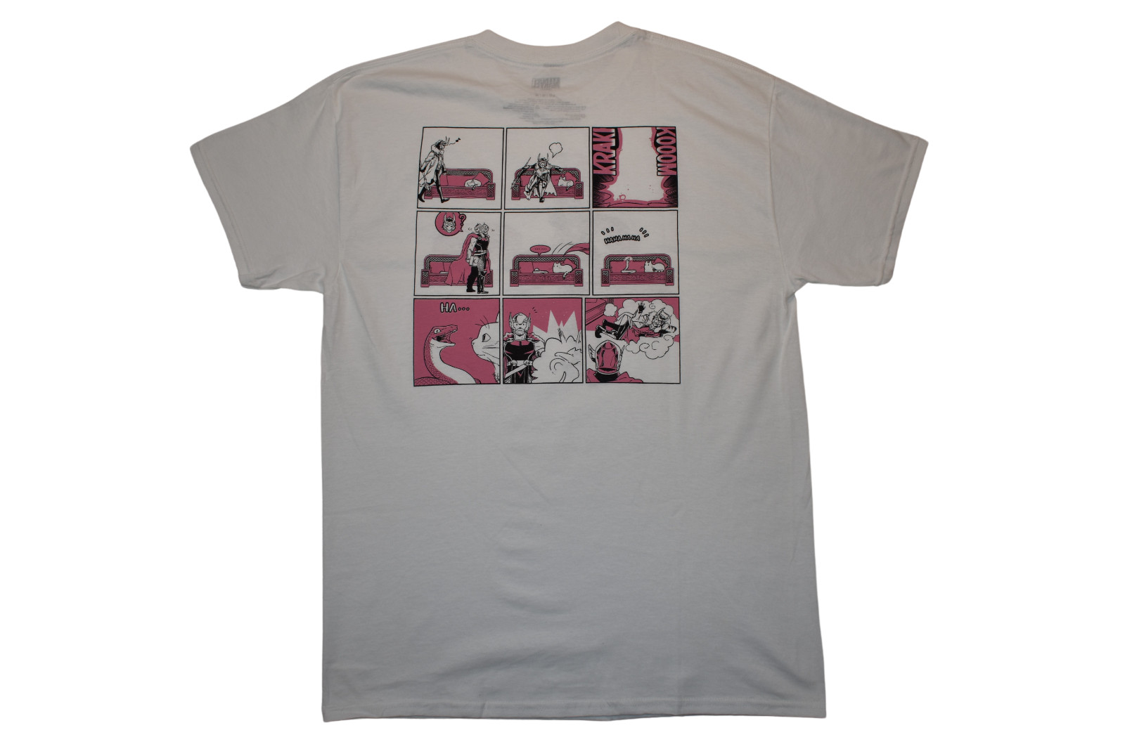 Marvel Mens Loki & Thor With Cat & Dog Manga Graphic White Shirt New XS-3XL gallery