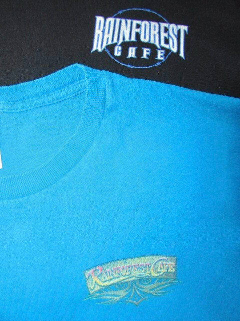 RAINFOREST CAFE ~ Men's M ~ LOT of 2! Crew Neck 100% Cotton Graphic T-Shirts a89 gallery
