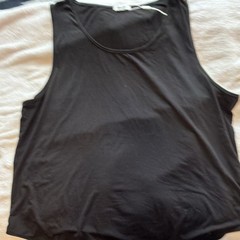 COOFANDY Men’s Black Solid Sleeveless Crew Neck T-Shirt, Size 3XL Regular