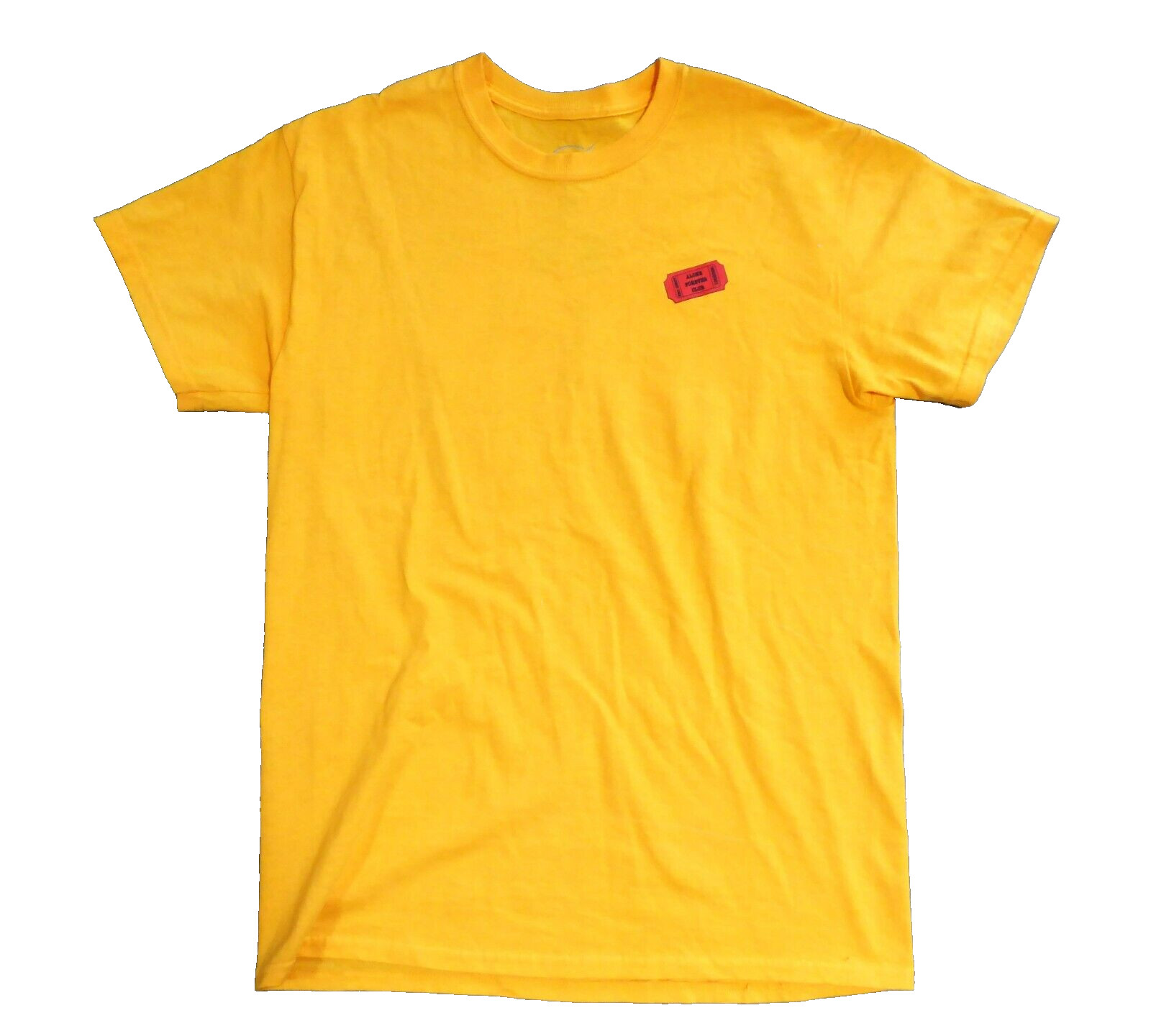Neon Riot Yellow Admit One Alone Forever Club Yellow T Shirt Cotton Tee Humor M gallery