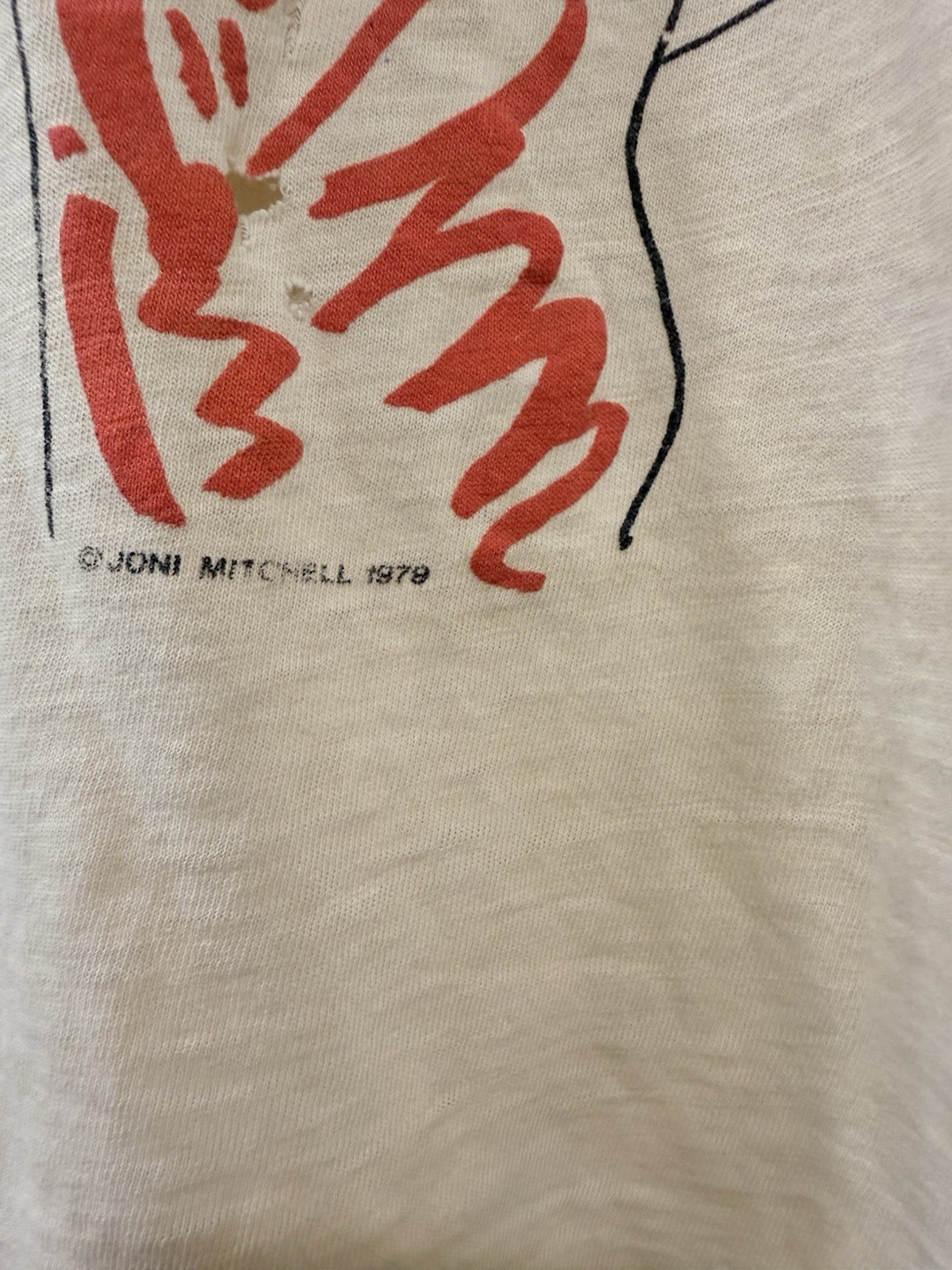 Vintage 1979 Joni Mitchell Summer Tour Concert Tee Mingus Original gallery