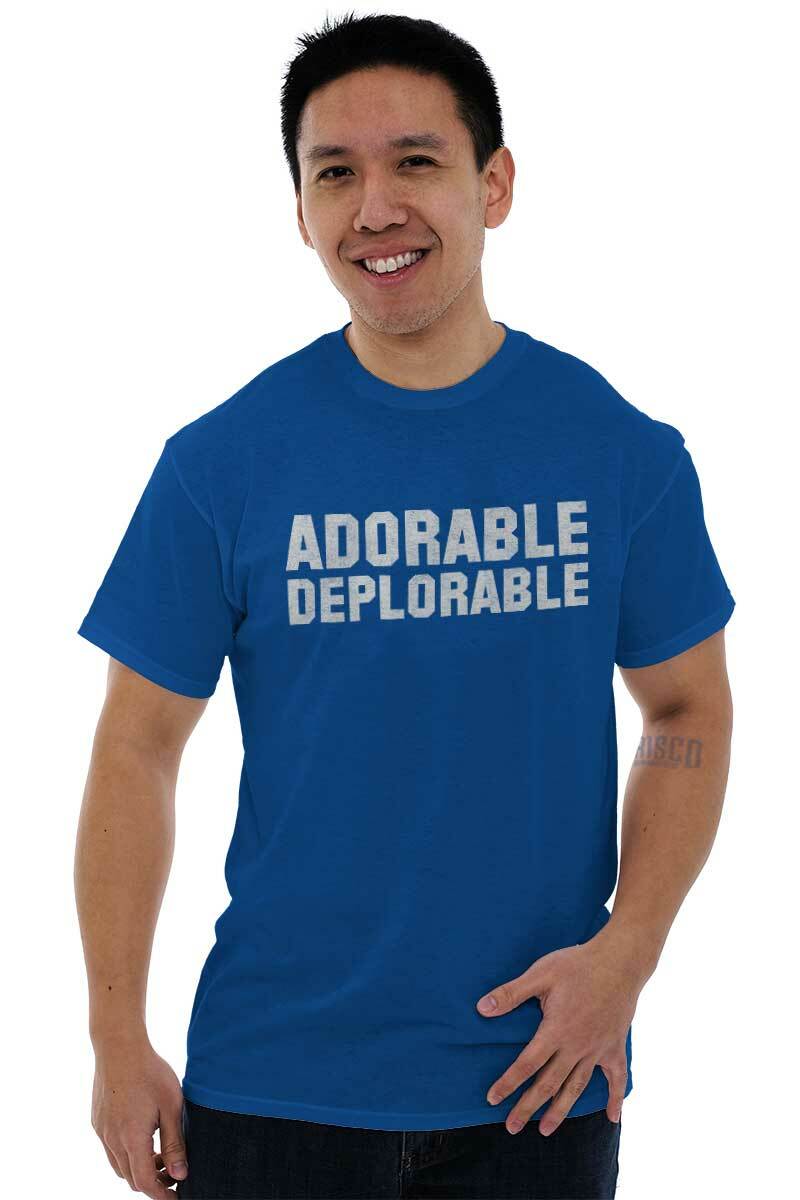 Adorable Deplorable Funny Sarcastic Political Adult Short Sleeve Crewneck Tee gallery