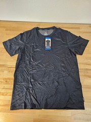 L / LARGE – BLACK – Gerry Men’s Lightweight Cool Knit Active Gym Tee Shirt