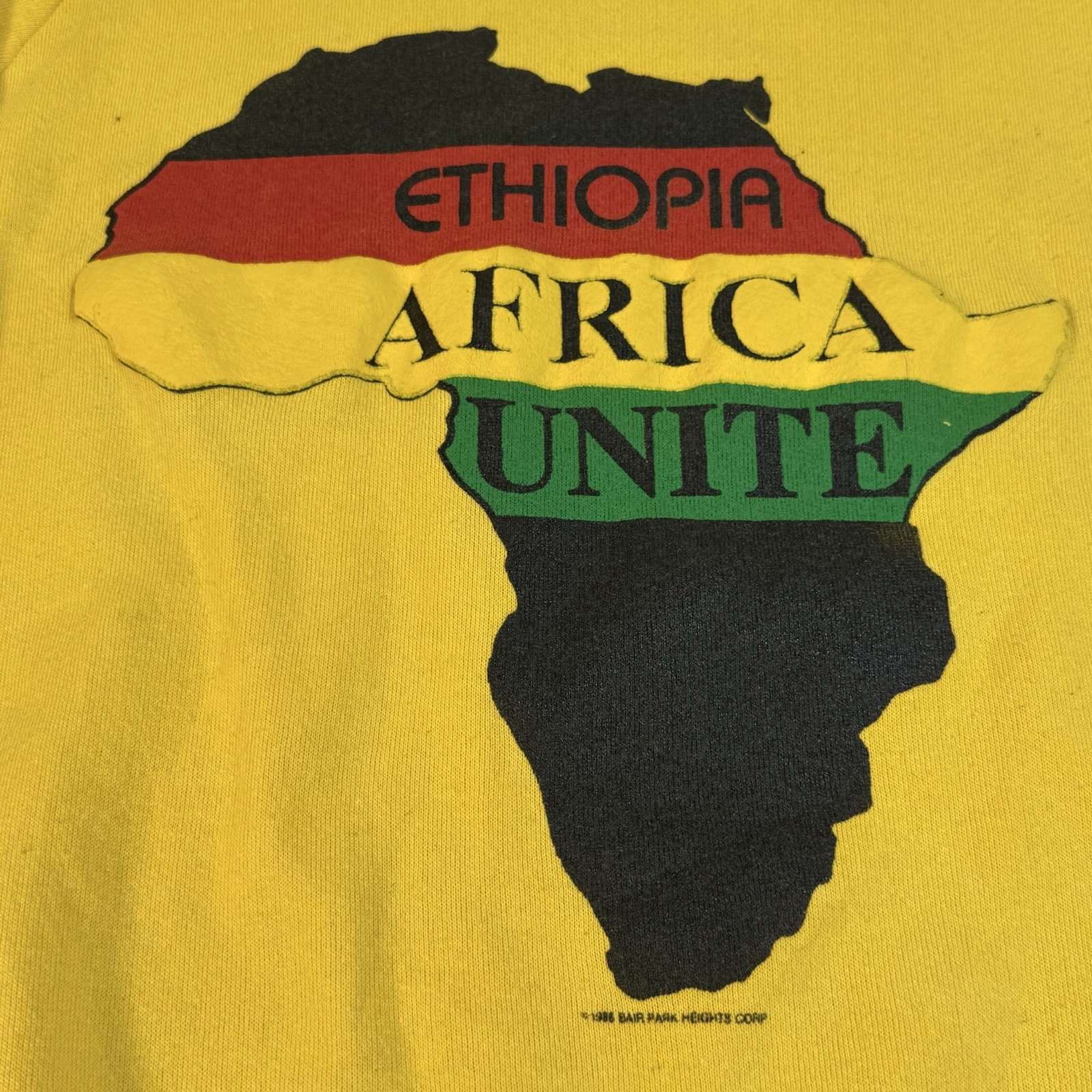 Vintage Black Pride Sweatshirt 80s Jerzees Large Ethiopia Africa Love Unite gallery