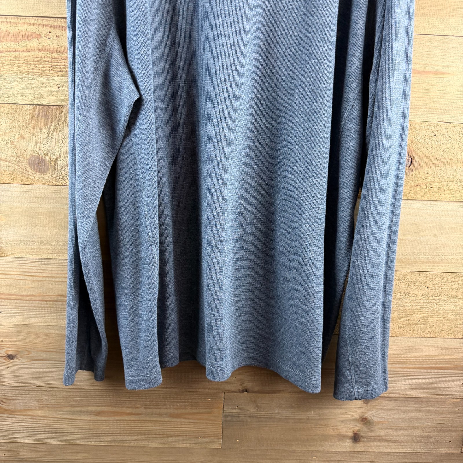 Magellan Mens Shirt Classic Fit Long Sleeve Waffle Knit Layer Outdoor Blue 3XL gallery