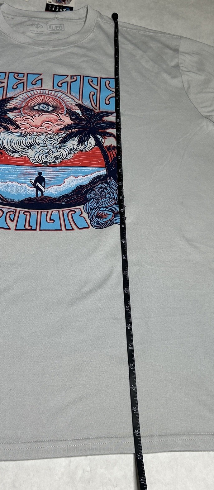Reel Life Tshirt Mens Size XL Short Sleeve Relaxed Fit Graphic Double Sided New gallery