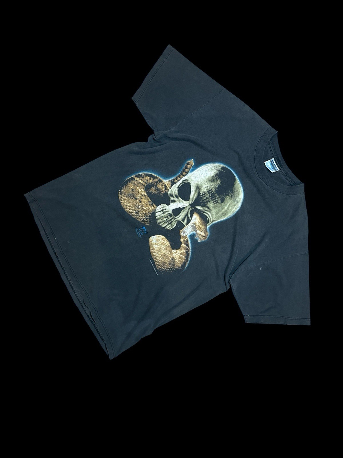 Vintage Stone Cold Steve Austin T shirt WWF Wrestling Skull Rattle Snake Size L
