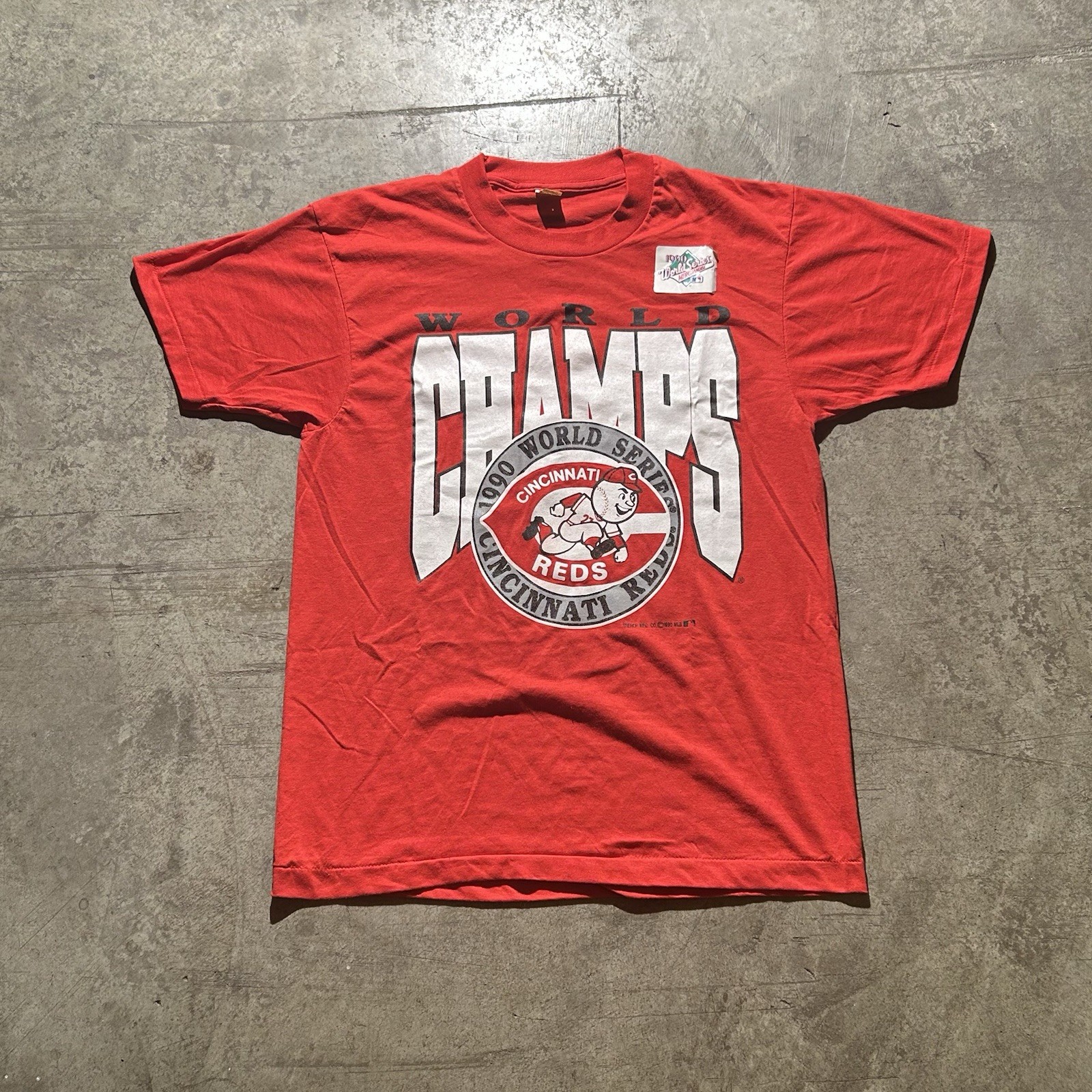 Vintage Cincinnati Reds 1990 World Series Champions Shirt Men’s Size Large gallery