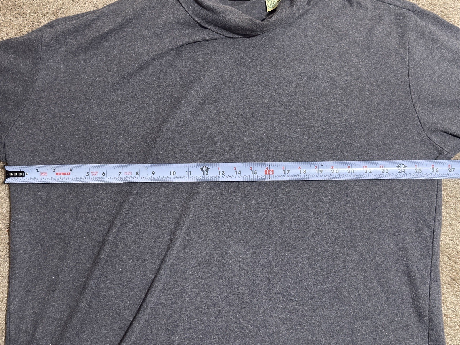 St. John’s Bay Men’s 3XLT Gray Turtleneck Shirt Long Sleeve gallery