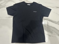 Off-White Men’s M Black Cotton Crew Neck Short Sleeve Graphic Logo T-Shirt