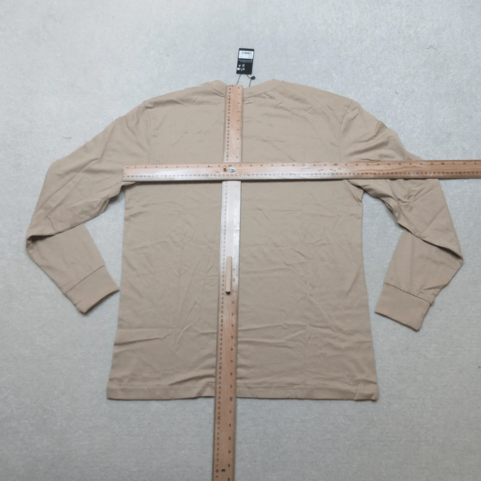 Urban Classics Tall Tee Long Sleeve Shirt M Tan Cotton Casual Wear gallery