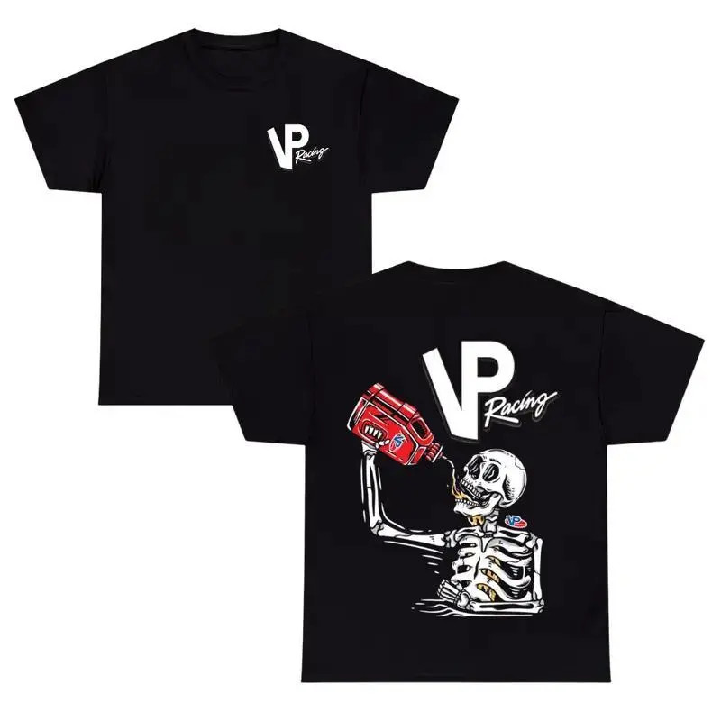 VP Racing Skeleton T-Shirt Black Logo Fuel Jug Graphic Tee Motorsports Shirt gallery