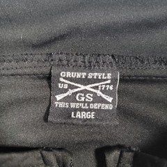 Grunt Style Men 1/4 Zip Pullover Large Black Long Sleeve Tactical Shirt