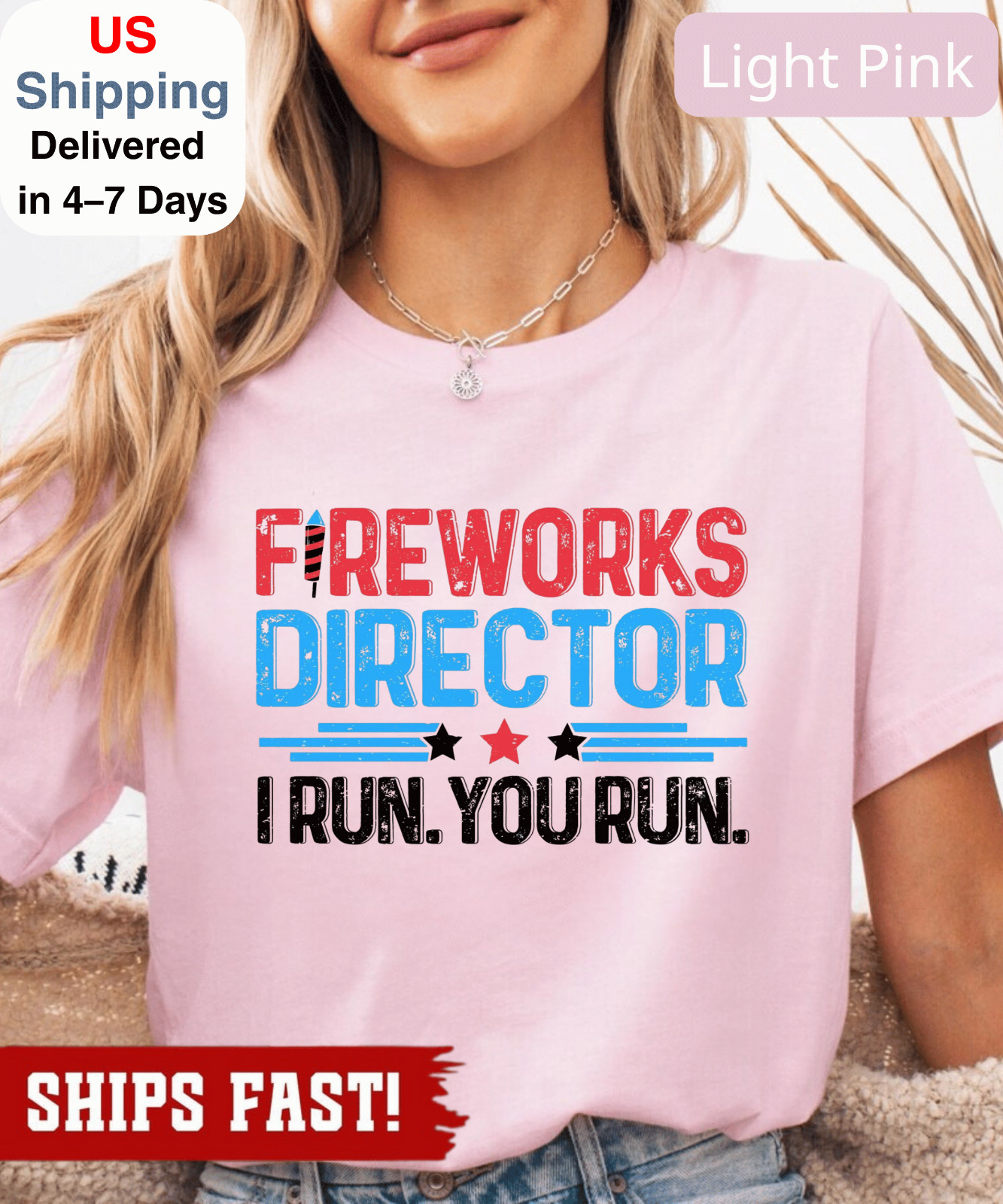 Fireworks Director 4th of July T-shirt, Funny 4th of July T-Shirt, I Run You Run gallery