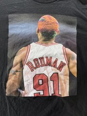 Mitchell & Ness NBA Hardwood Classics Dennis Rodman #91 T-Shirt Black Large
