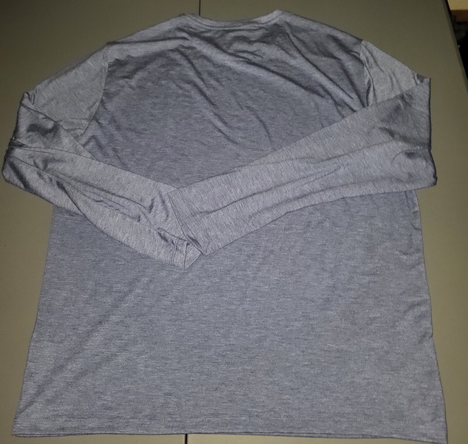 Anapo Long Sleeve Heathered Blue Crewneck Men Tee Size Large gallery