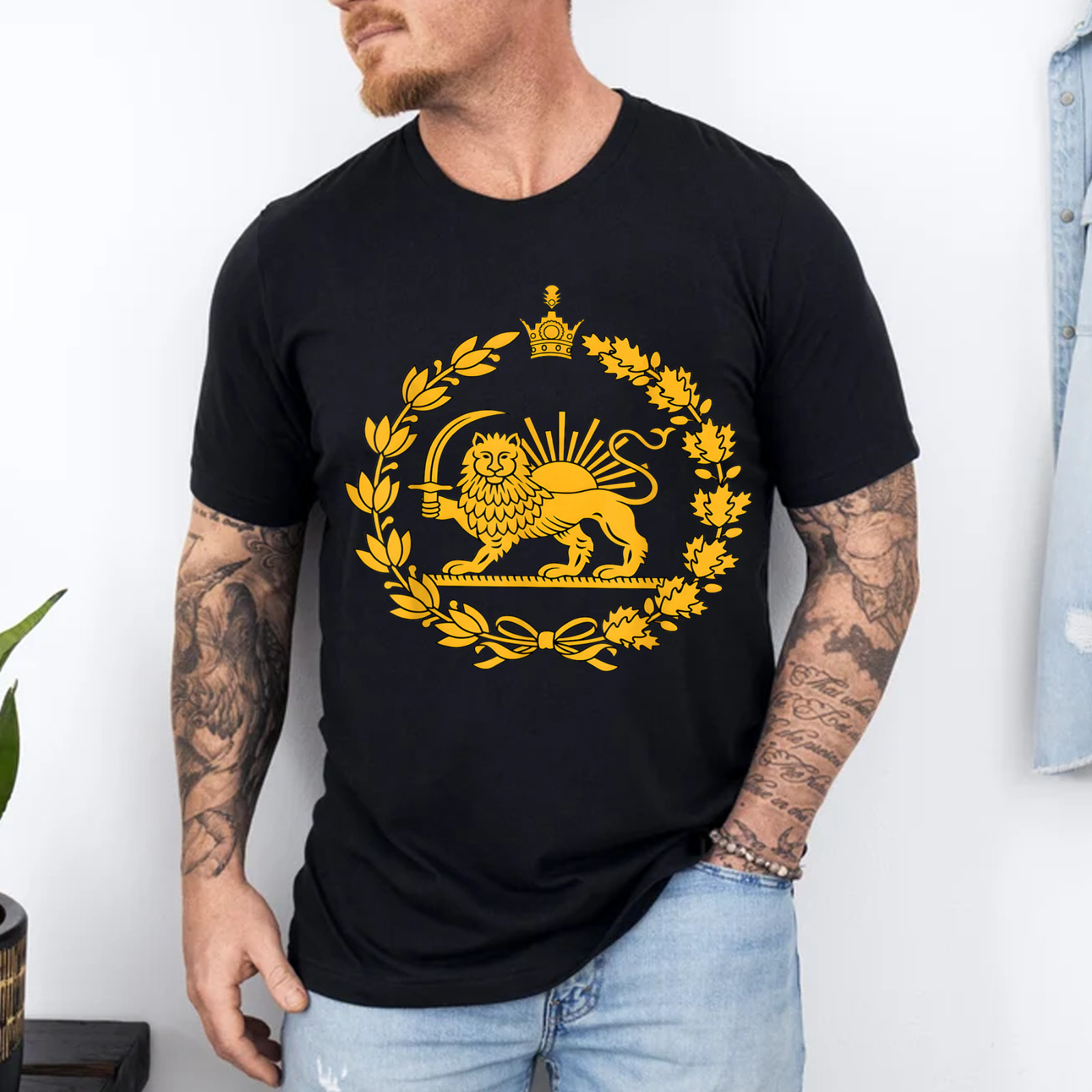 Lion and Sun Iran Persian Flag Iran Shir o Khorshid Graphic T-Shirt gallery