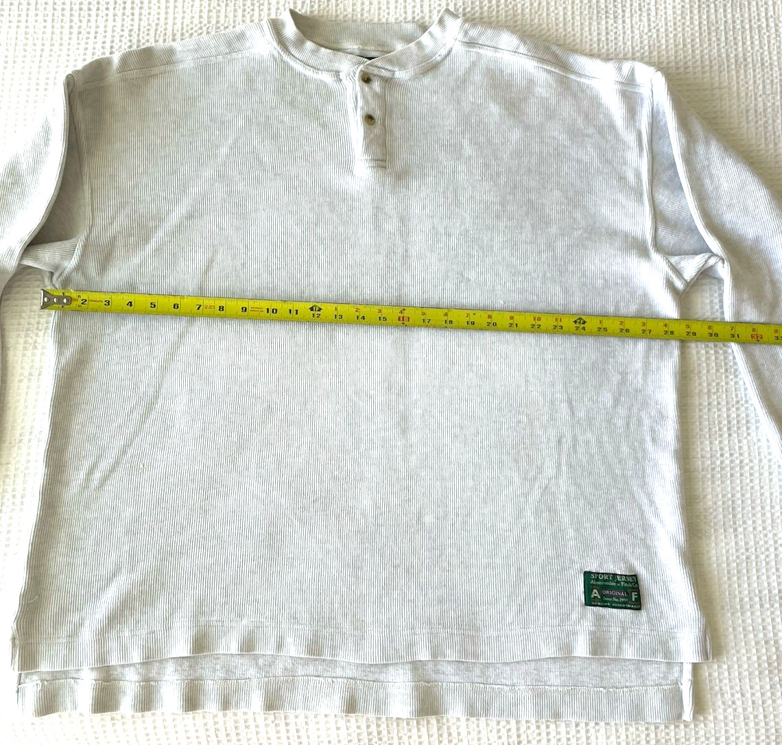 VTG Abercrombie & Fitch Mens Size XL Shirt Ribbed Oversized Henley Sport Jersey gallery
