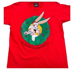 Vintage 1993 Garment Graphics Bugs Bunny Men’s T-Shirt Red Holidays Size Large