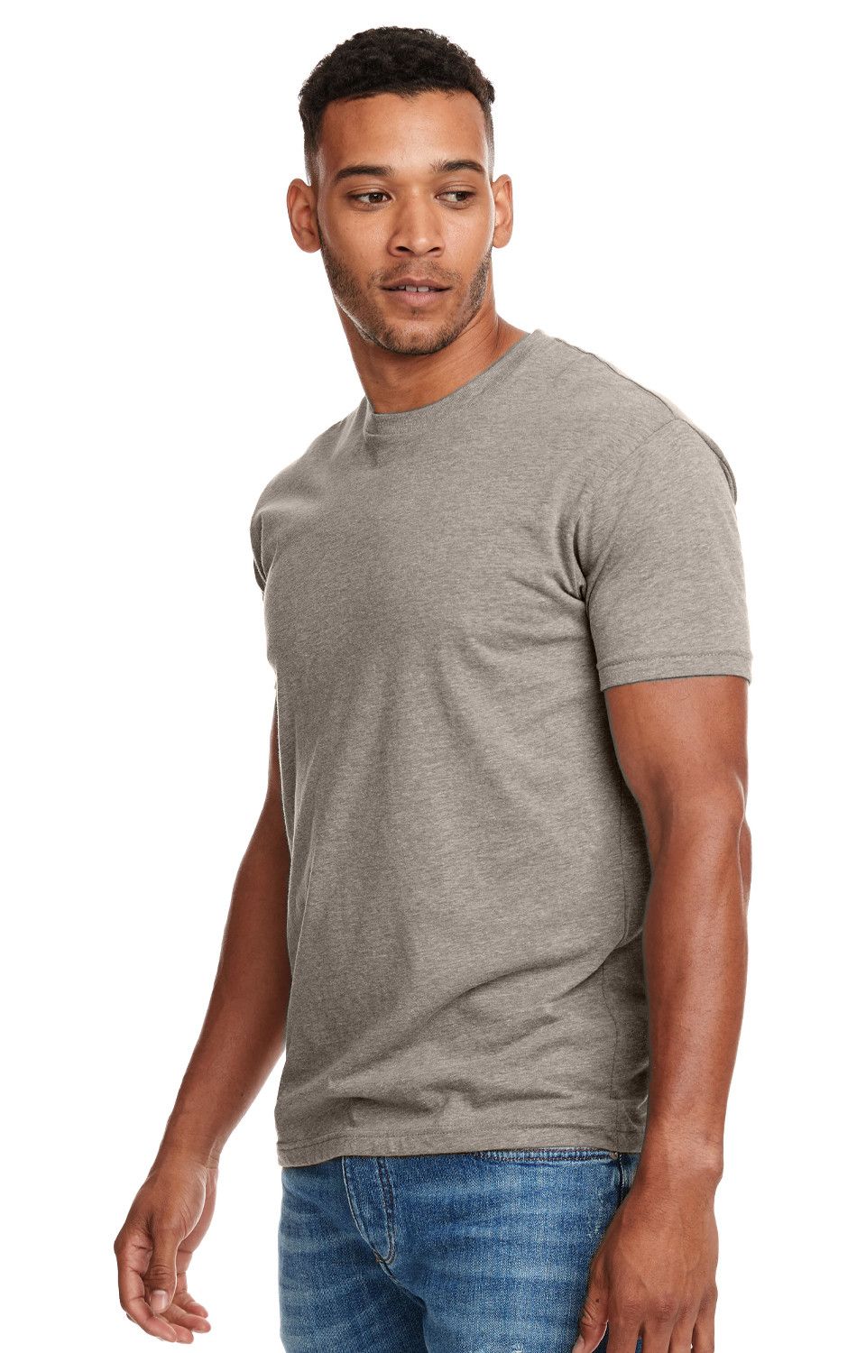 Marky G Apparel N6210 2pk Men's CVC Crew-Neck Short Sleeve T-Shirt Warm Gray XS gallery