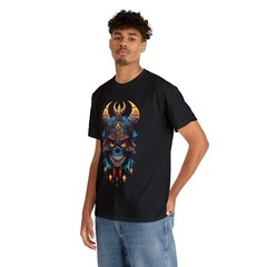 Mayan Skull Mask Shaman Aztec Warrior Ancient Devil T-Shirt Unisex Cotton Tee