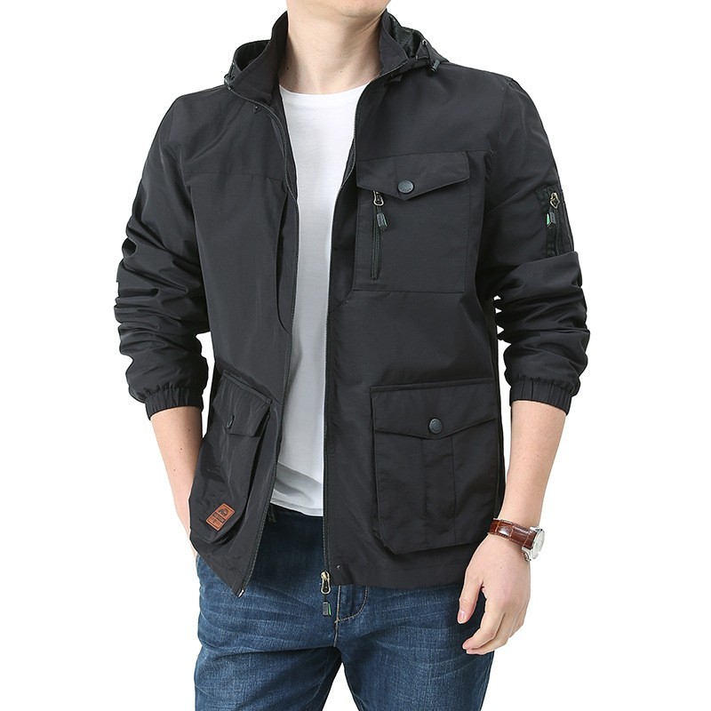 Men's new multi pocket waterproof quick drying casual outdoor jacket gallery