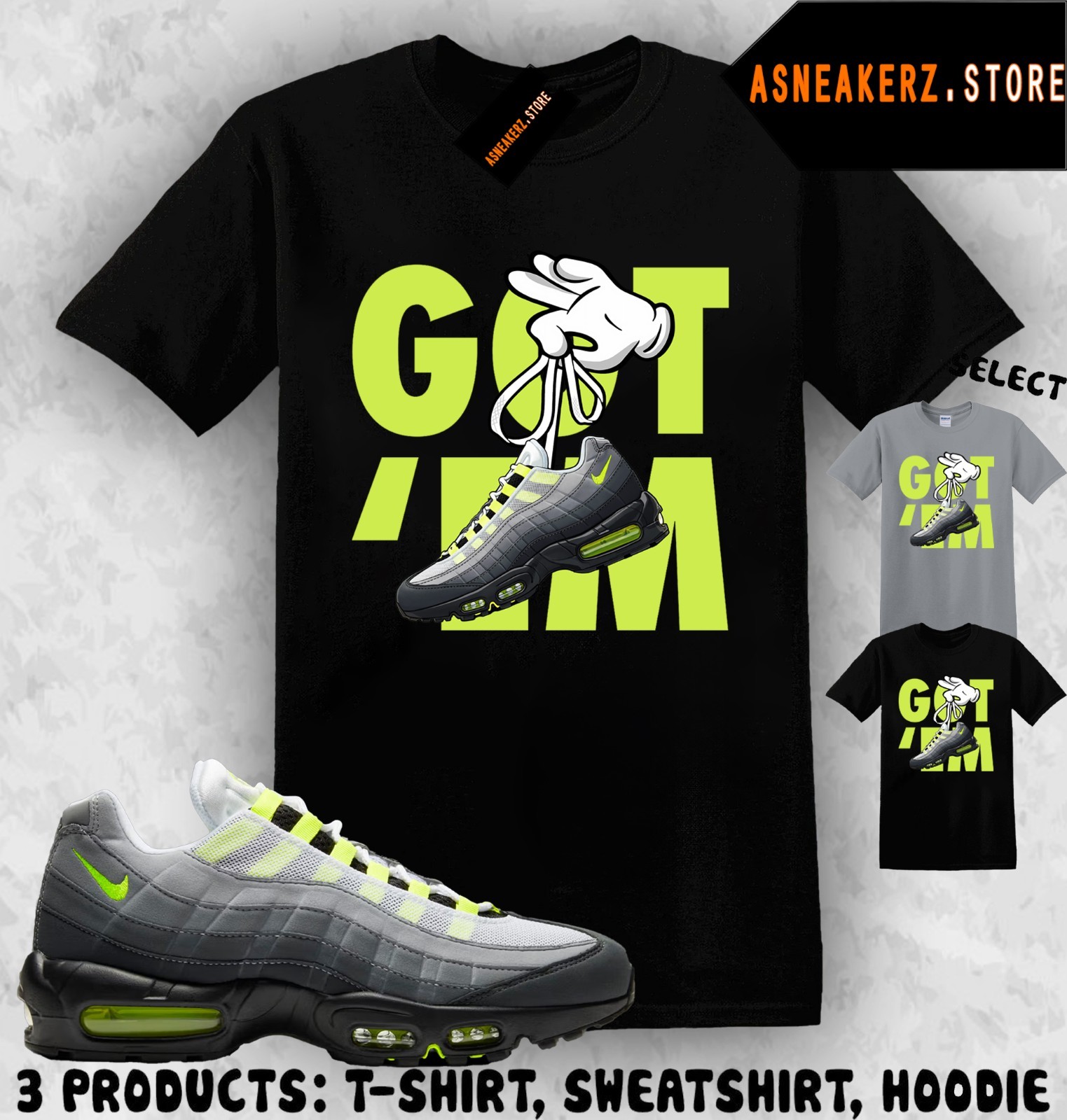 Tee Shirt Matching AM 95 Big Bubble Neon 2026 Match Sneaker Sneakerhead Got Em