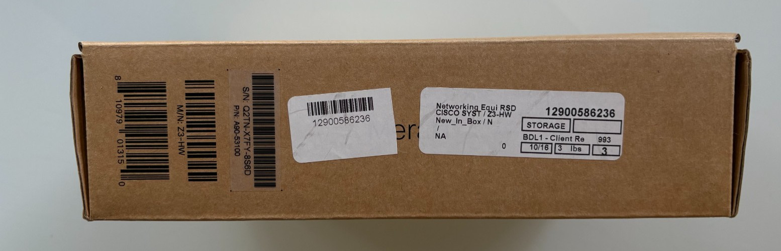 Cisco Meraki Z3 Wifi / 4P VPN Gateway Firewall with Genuine AC Adapter Unclaimed