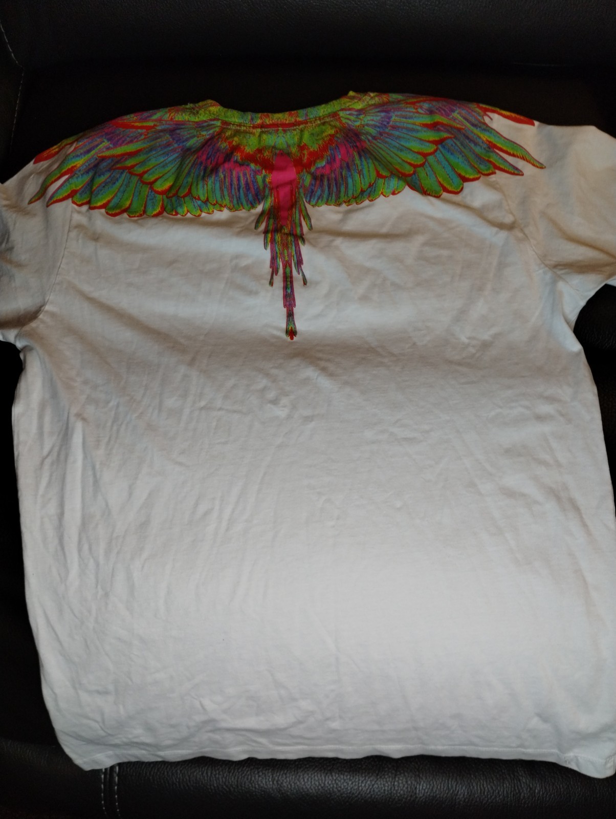 Marcelo Burlon County of Milan Men's XL T-Shirt White Multi-Color Wings NWOT gallery