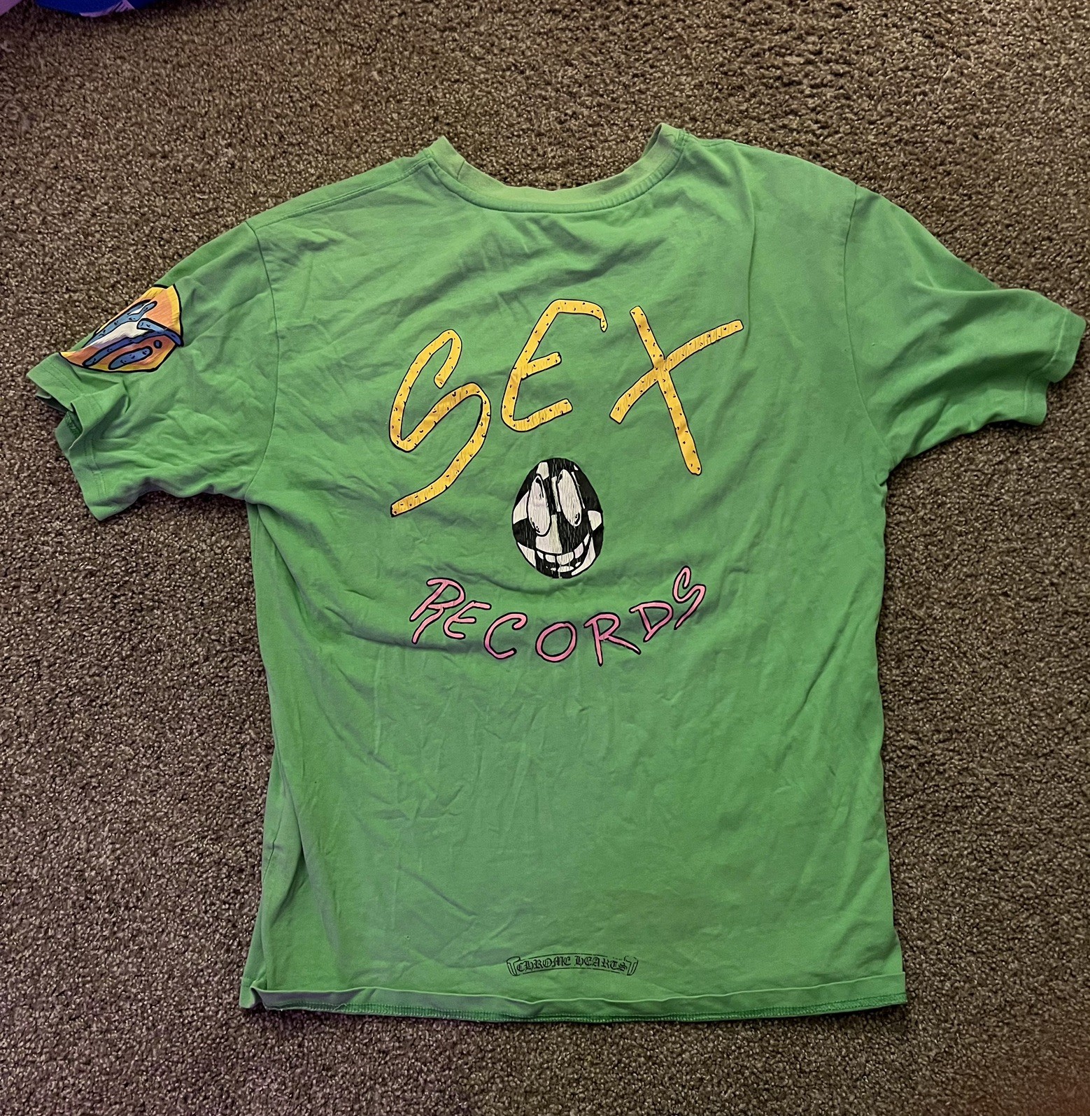 Chrome Hearts Matty Boy Sex Records Green Short Sleeve T-Shirt Large gallery
