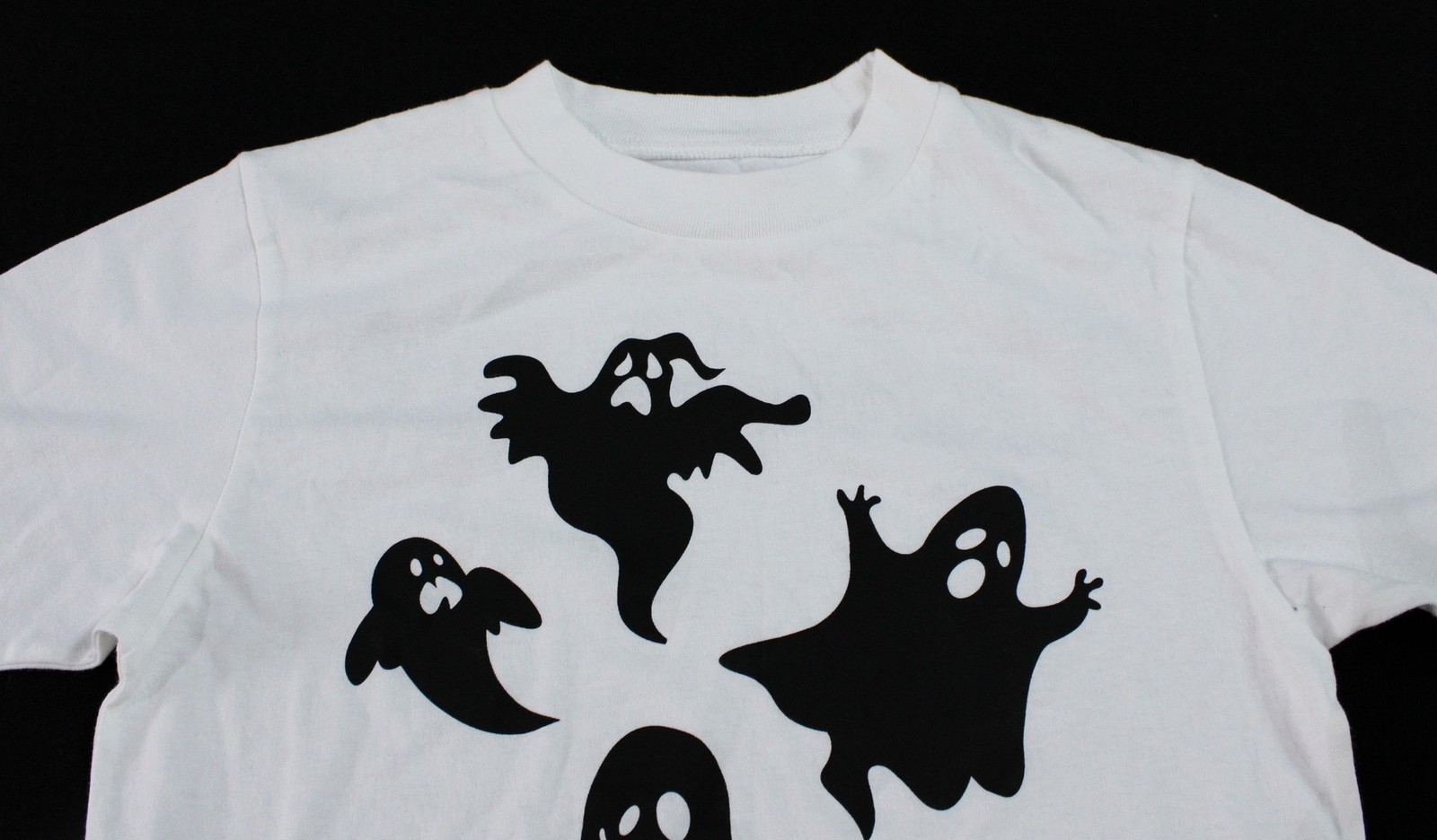 Off-White Men's Ghost Print Short Sleeve Crewneck T-Shirt BE5 White Size 2XS gallery